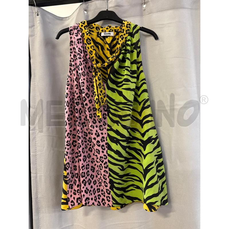 CANOTTA DONNA MOSCHINO ZEBRATO MACULATO VERDE ROSA GIALLO TG.46 | Mercatino dell'Usato Vinci - fraz. sovigliana 1