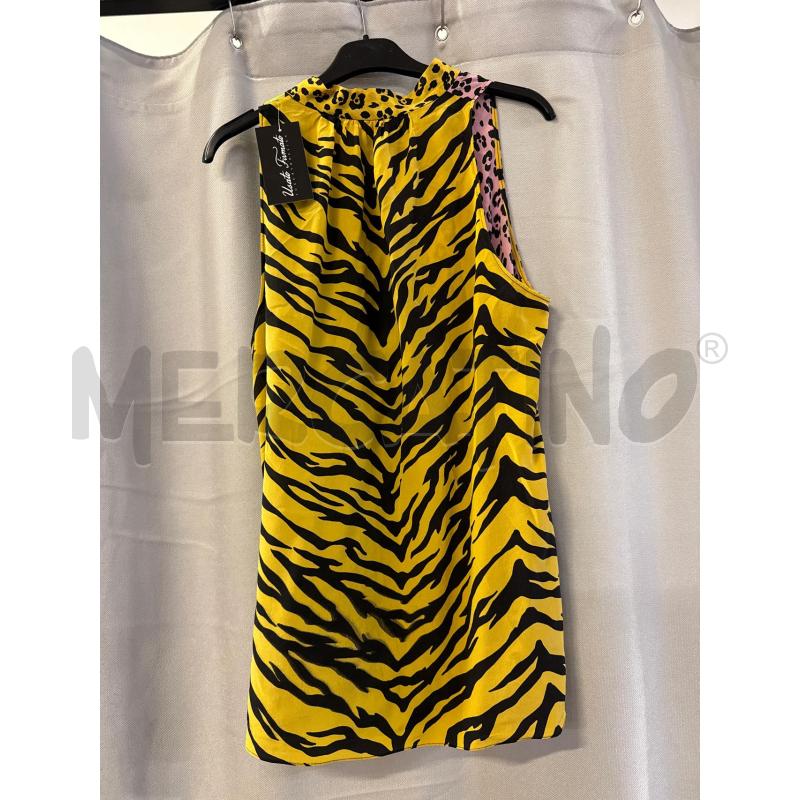CANOTTA DONNA MOSCHINO ZEBRATO MACULATO VERDE ROSA GIALLO TG.46 | Mercatino dell'Usato Vinci - fraz. sovigliana 2