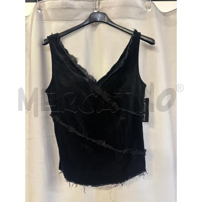 CANOTTA DONNA PATRIZIA PEPE VELLUTO NERO TG.44  | Mercatino dell'Usato Vinci - fraz. sovigliana 1