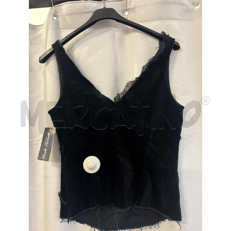 CANOTTA DONNA PATRIZIA PEPE VELLUTO NERO TG.44  | Mercatino dell'Usato Vinci - fraz. sovigliana 2
