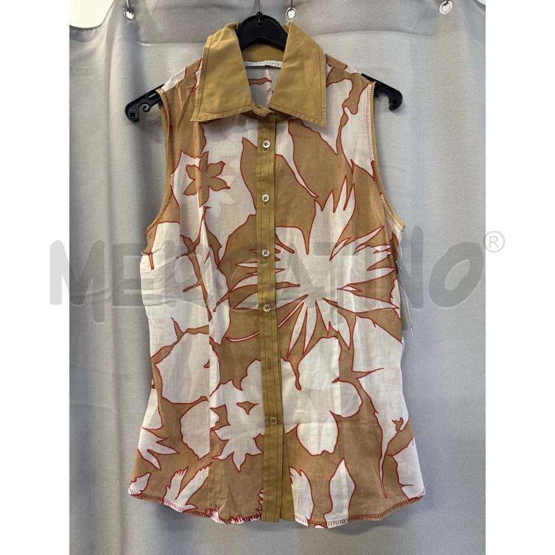 CANOTTA DONNA PENNYBLACK BEIGE FIORI PANNA BORDI ROSSI TG.40 | Mercatino dell'Usato Vinci - fraz. sovigliana 1
