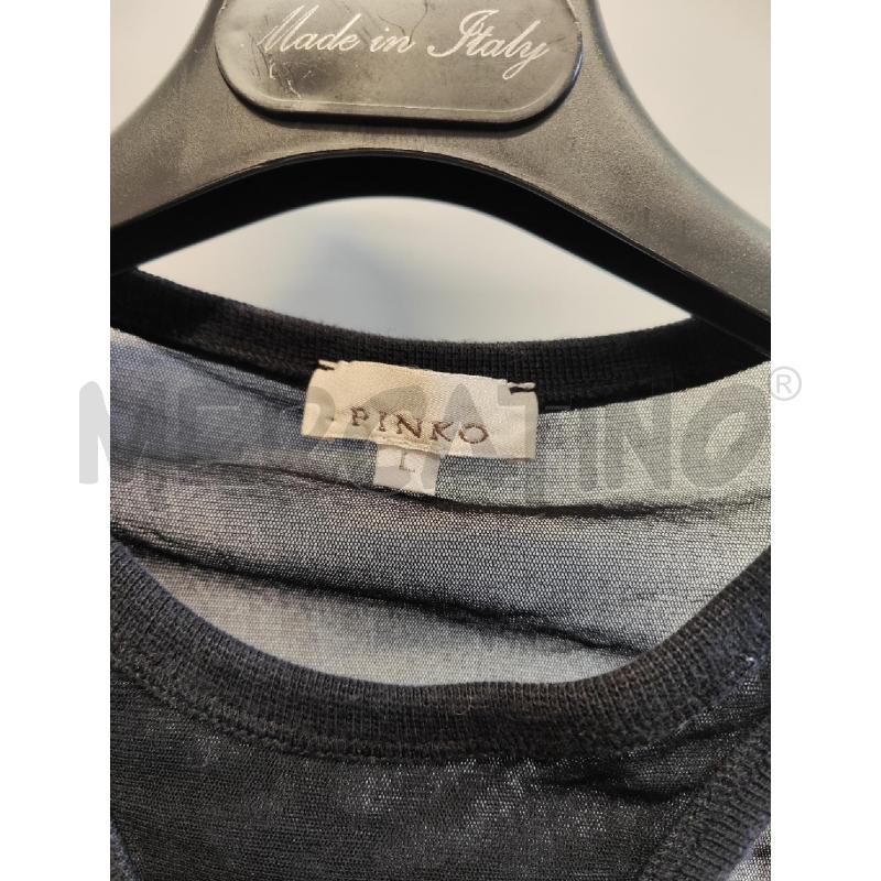 CANOTTA DONNA PINKO NERA TG.L RETE STRASS VERDI | Mercatino dell'Usato Vinci - fraz. sovigliana 3