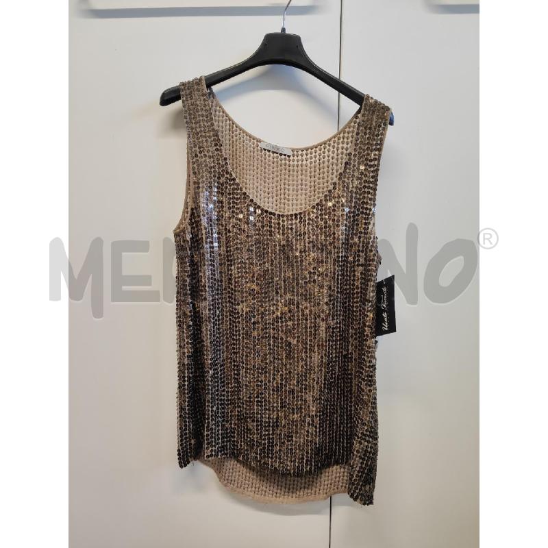 CANOTTA DONNA PINKO PAILLETTES BRONZATE TG.M | Mercatino dell'Usato Vinci - fraz. sovigliana 1