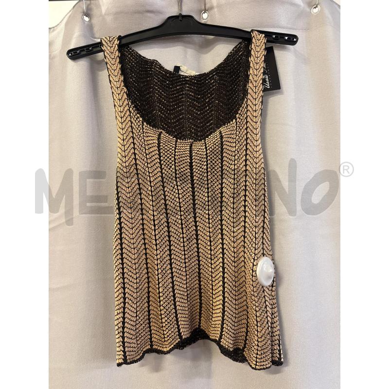 CANOTTA DONNA SALVATORE FERRAGAMO BEIGE NERA TG.S | Mercatino dell'Usato Vinci - fraz. sovigliana 1