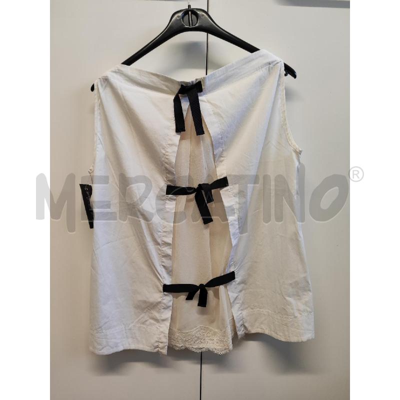 CANOTTA DONNA TWIN SET PANNA FIOCCHI NERI DIETRO TG.16 | Mercatino dell'Usato Vinci - fraz. sovigliana 3