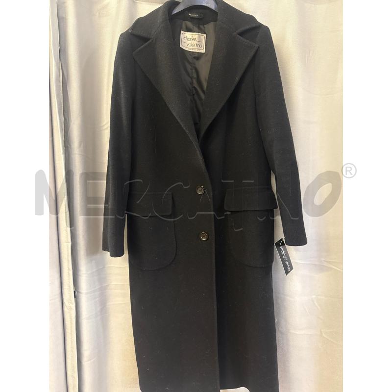 CAPPOTTO DONNA CHARLES VALENTINO NERO TG.48 | Mercatino dell'Usato Vinci - fraz. sovigliana 1
