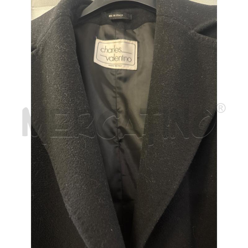 CAPPOTTO DONNA CHARLES VALENTINO NERO TG.48 | Mercatino dell'Usato Vinci - fraz. sovigliana 2