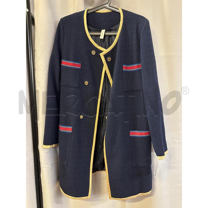 CAPPOTTO DONNA # LUMINA BLU TASCHINI BORDO ROSSO SENZA TG. | Mercatino dell'Usato Vinci - fraz. sovigliana 1