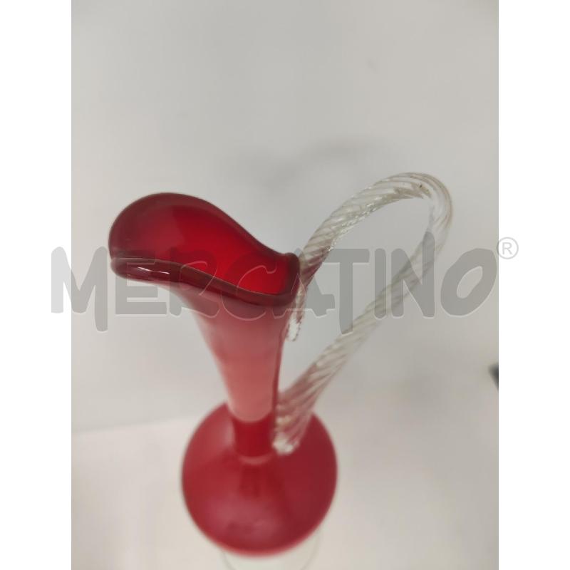 CARAFFA VETRO ROSSO SOFFIATO H. 40 | Mercatino dell'Usato Vinci - fraz. sovigliana 2