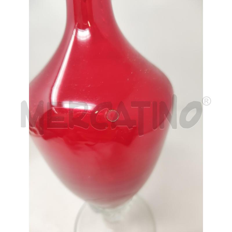 CARAFFA VETRO ROSSO SOFFIATO H. 40 | Mercatino dell'Usato Vinci - fraz. sovigliana 3