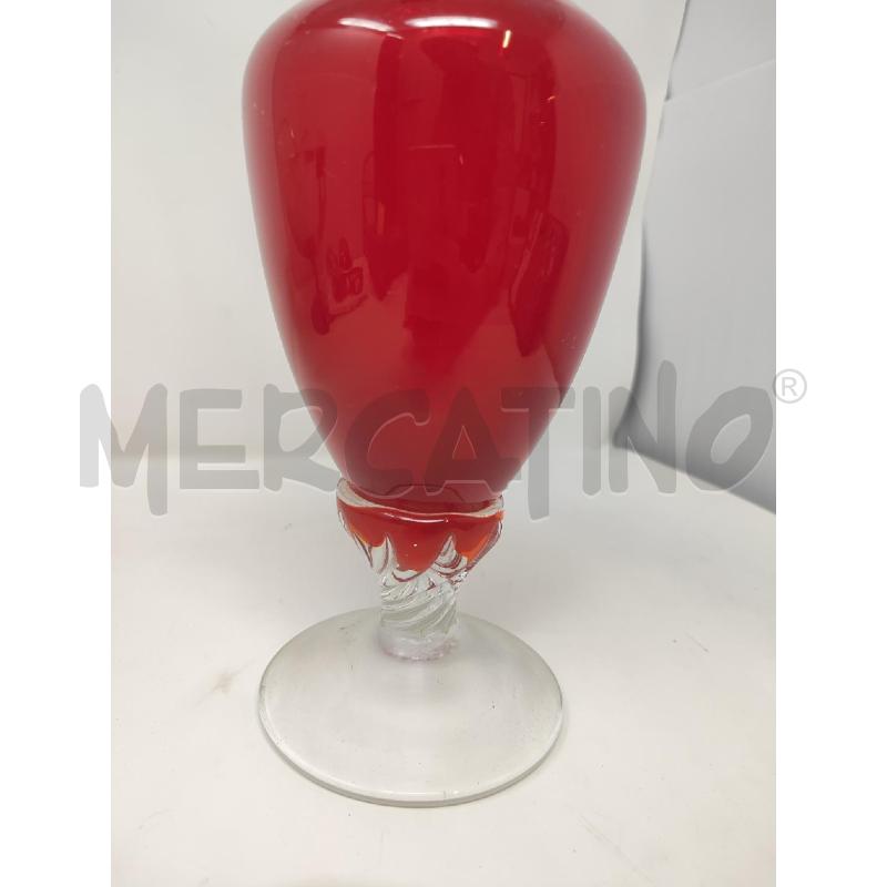 CARAFFA VETRO ROSSO SOFFIATO H. 40 | Mercatino dell'Usato Vinci - fraz. sovigliana 4