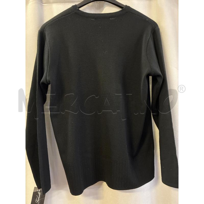 CARDIGAN DONNA CARLA FERRONI NERA TG.L RICAMO FIORI ROSSI | Mercatino dell'Usato Vinci - fraz. sovigliana 2