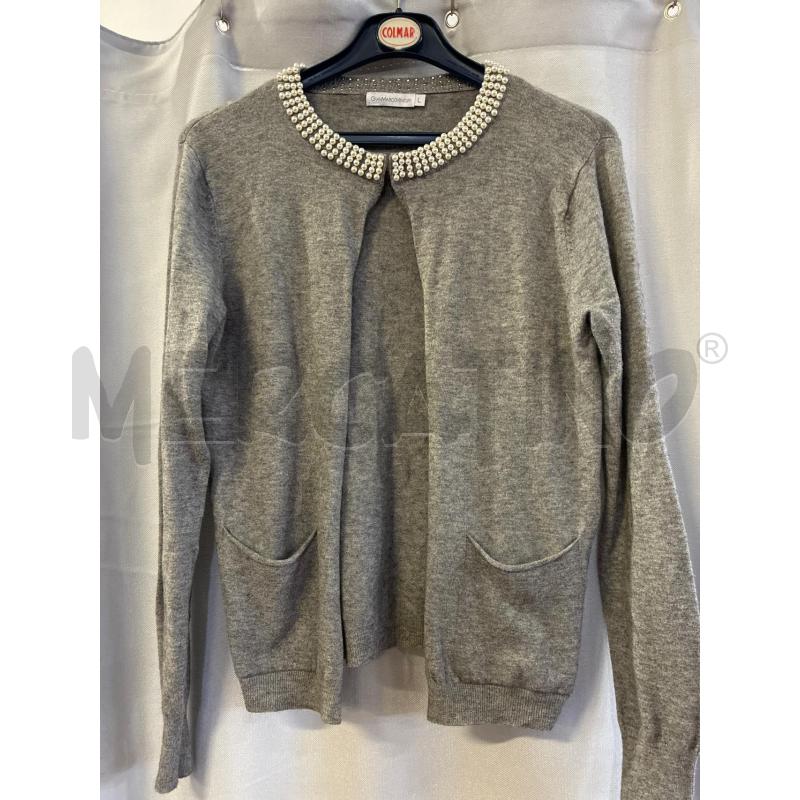 CARDIGAN DONNA GIANMARCO # VENTURI GRIGIA SCOLLO PERLINE TG.L | Mercatino dell'Usato Vinci - fraz. sovigliana 1
