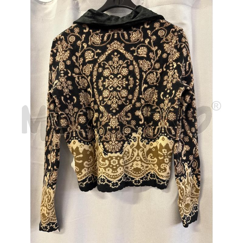 CARDIGAN DONNA KENZO JUNGLE NERA FIORI BEIGE SENZA TAGLIA ZIP  | Mercatino dell'Usato Vinci - fraz. sovigliana 2