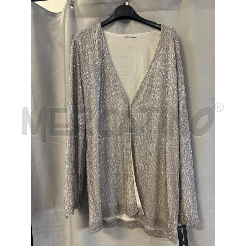 CARDIGAN DONNA MARELLA PAILLETTES ARGENTATE TG.XL | Mercatino dell'Usato Vinci - fraz. sovigliana 1