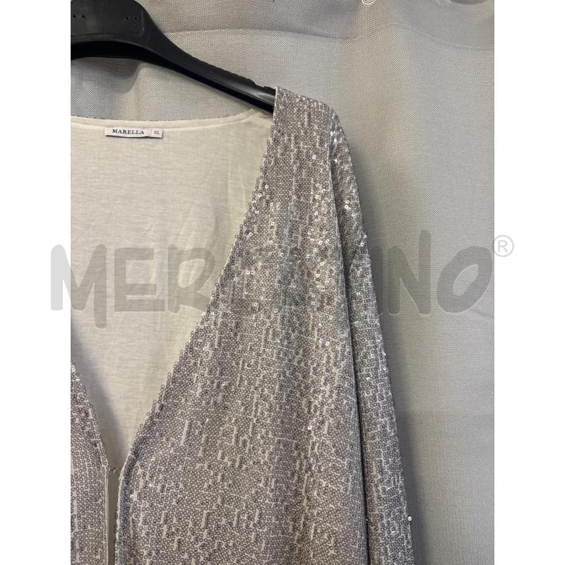 CARDIGAN DONNA MARELLA PAILLETTES ARGENTATE TG.XL | Mercatino dell'Usato Vinci - fraz. sovigliana 2