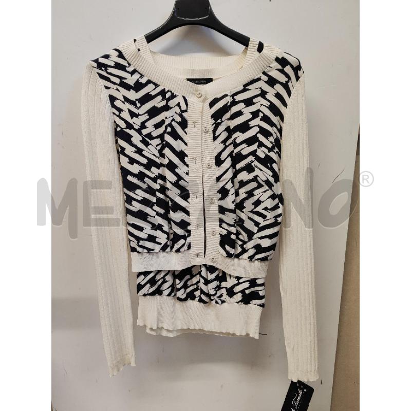 CARDIGAN DONNA + CANOTTA CARACTERE PANNA BLU SETA 100% TG.XS | Mercatino dell'Usato Vinci - fraz. sovigliana 1