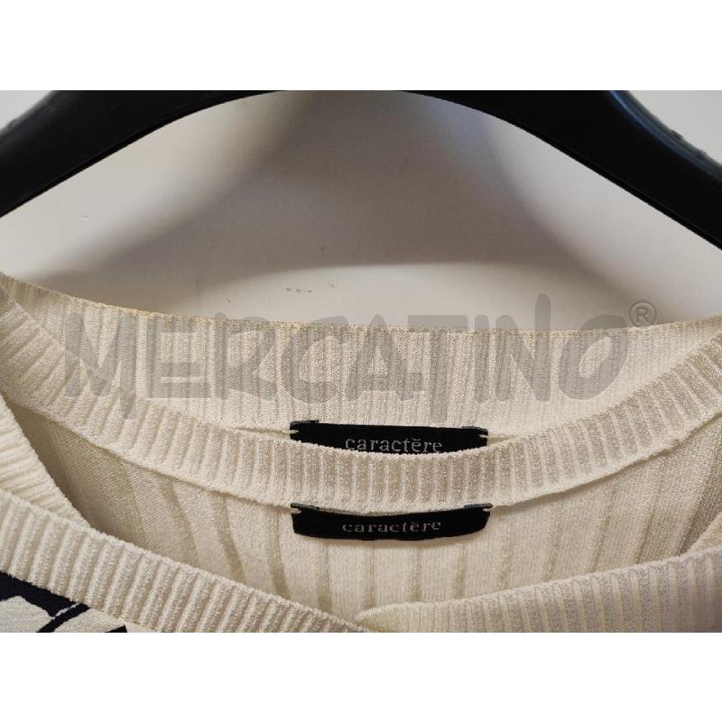 CARDIGAN DONNA + CANOTTA CARACTERE PANNA BLU SETA 100% TG.XS | Mercatino dell'Usato Vinci - fraz. sovigliana 2