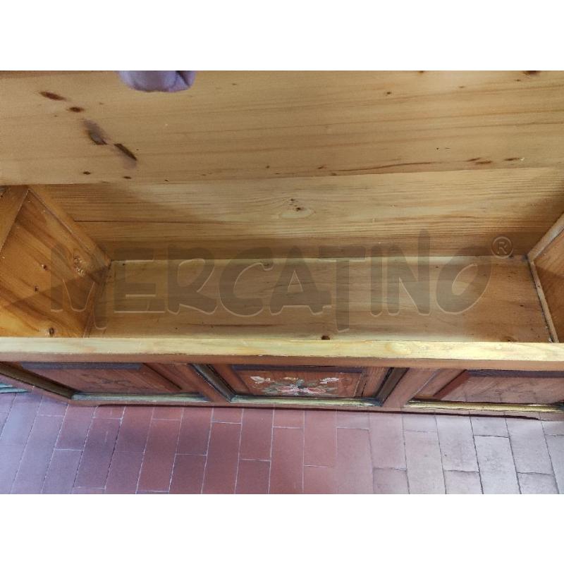 CASSAPANCA LEGNO TIROLESE DECORO FIORI | Mercatino dell'Usato Vinci - fraz. sovigliana 3