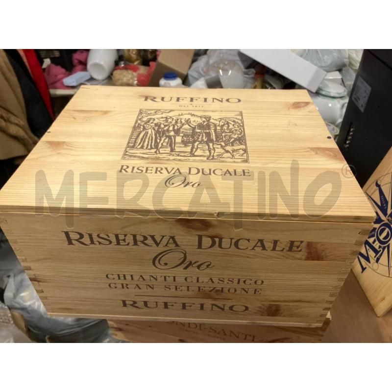 CASSETTA LEGNO X VINO RUFFINO RISERVA DUCALE ORO | Mercatino dell'Usato Vinci - fraz. sovigliana 2
