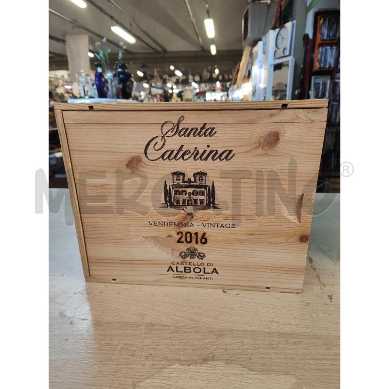 CASSETTA LEGNO X VINO SANTA CATERINA | Mercatino dell'Usato Vinci - fraz. sovigliana 1
