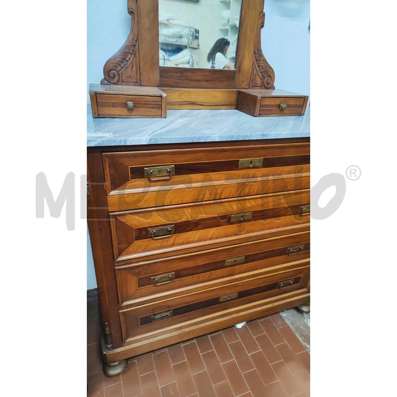CASSETTONE IN NOCE CON MARMO E SPECCHIO | Mercatino dell'Usato Vinci - fraz. sovigliana 3
