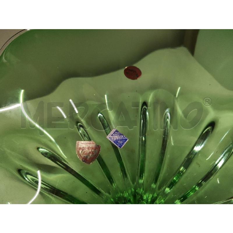CENTROTAVOLA CRISTALLO OVALE VERDE  | Mercatino dell'Usato Vinci - fraz. sovigliana 2