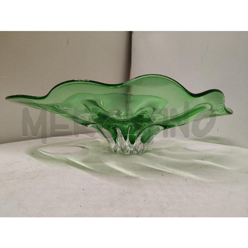 CENTROTAVOLA CRISTALLO OVALE VERDE  | Mercatino dell'Usato Vinci - fraz. sovigliana 3