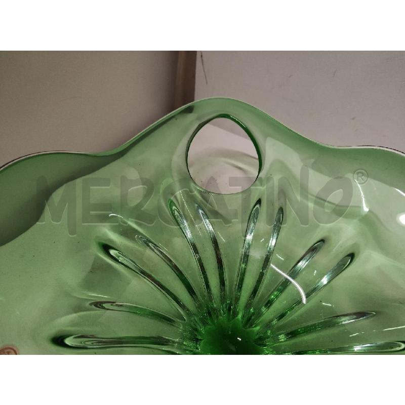 CENTROTAVOLA CRISTALLO OVALE VERDE  | Mercatino dell'Usato Vinci - fraz. sovigliana 4
