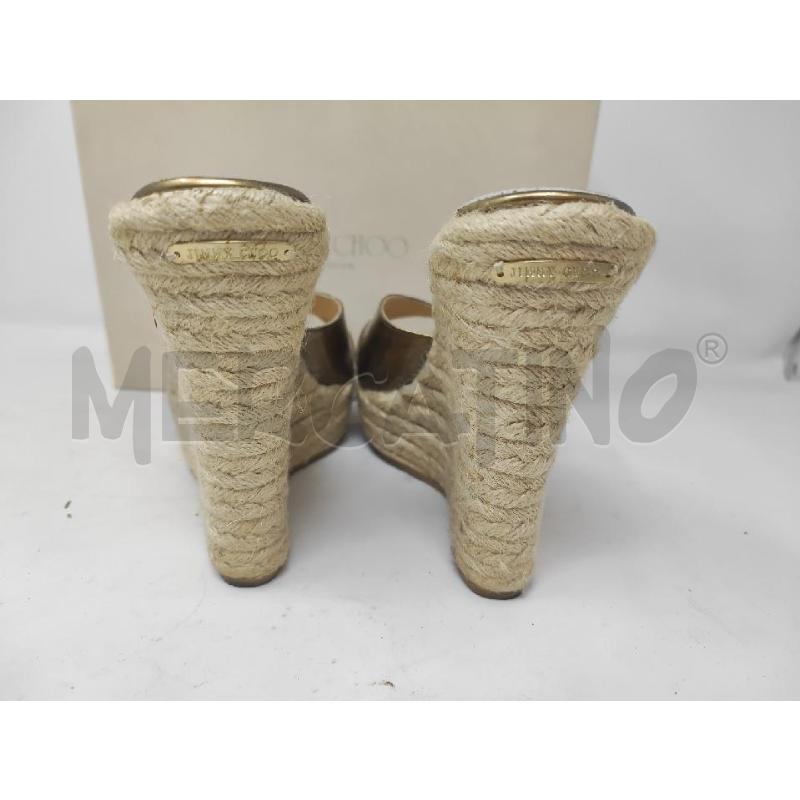 CIABATTE DONNA JIMMY CHOO DORATE ZEPPA CORDA N.39 | Mercatino dell'Usato Vinci - fraz. sovigliana 3