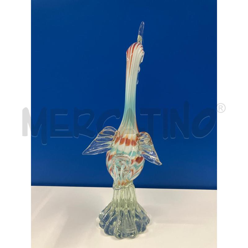 CIGNO H.36 VETRO RIGHE AZZURRE ARANCIO  | Mercatino dell'Usato Vinci - fraz. sovigliana 3