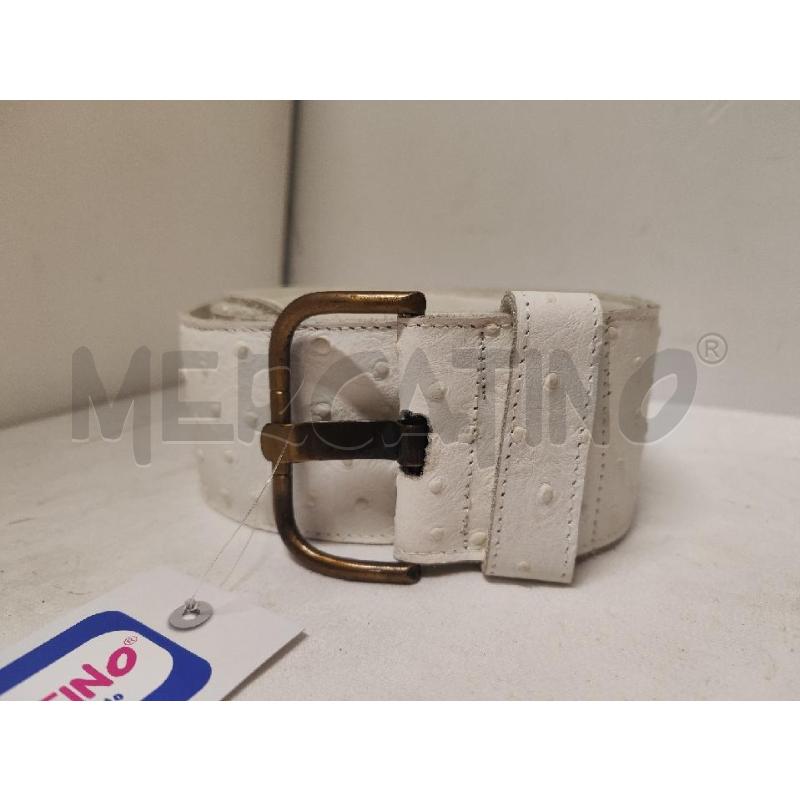 CINTURA DONNA PELLE STRUZZO BIANCA  | Mercatino dell'Usato Vinci - fraz. sovigliana 1