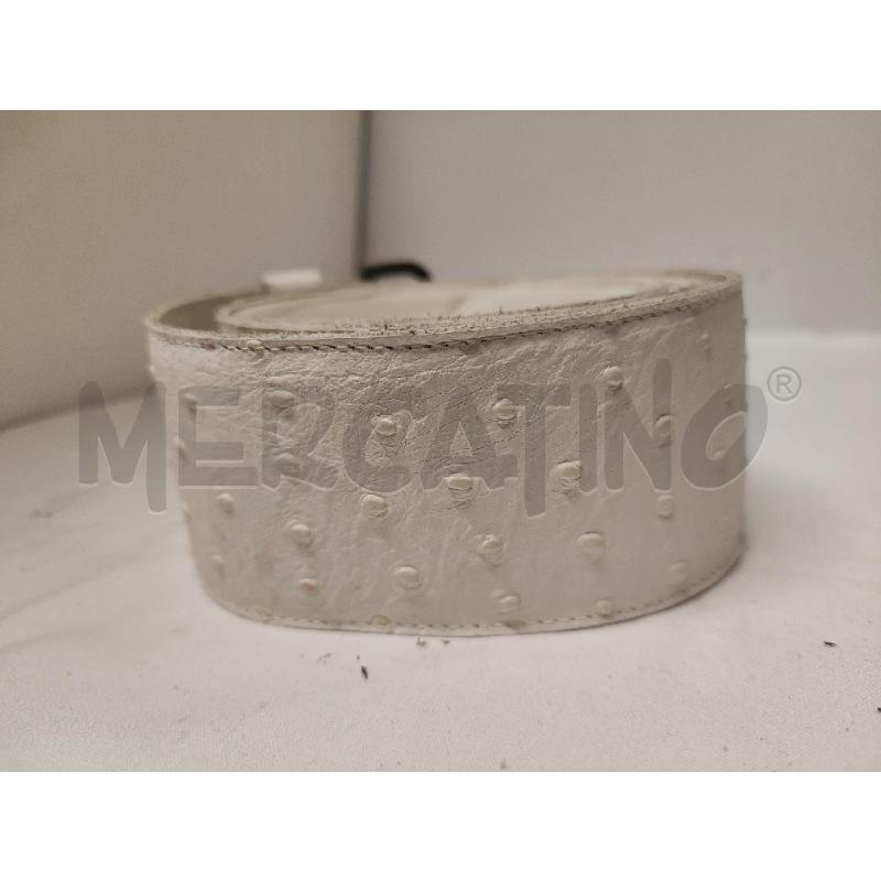 CINTURA DONNA PELLE STRUZZO BIANCA  | Mercatino dell'Usato Vinci - fraz. sovigliana 2