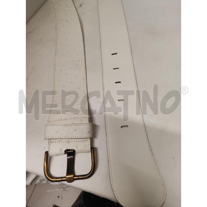 CINTURA DONNA PELLE STRUZZO BIANCA  | Mercatino dell'Usato Vinci - fraz. sovigliana 3