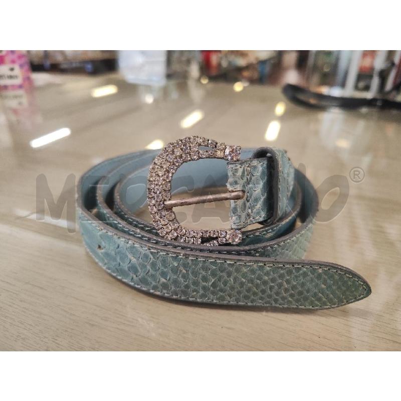CINTURA DONNA PITONE TURCHESE FIBBIA STRASS | Mercatino dell'Usato Vinci - fraz. sovigliana 1