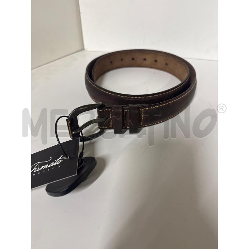 CINTURA PELLE ORCIANI MARRONE CUCITUIRE PANNA 105 | Mercatino dell'Usato Vinci - fraz. sovigliana 1