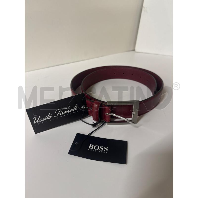CINTURA UOMO BOSS PELLE BORDEAUX 90X34 | Mercatino dell'Usato Vinci - fraz. sovigliana 1