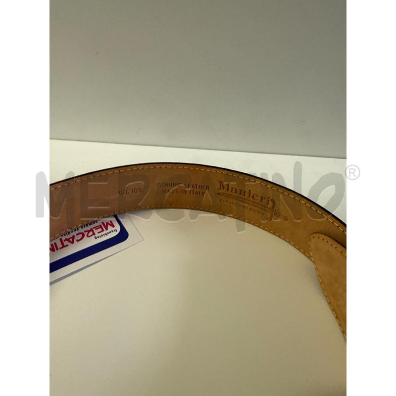 CINTURA UOMO # PELLE MANIERI NERA 90/105 STAMPATA NUOVA | Mercatino dell'Usato Vinci - fraz. sovigliana 3