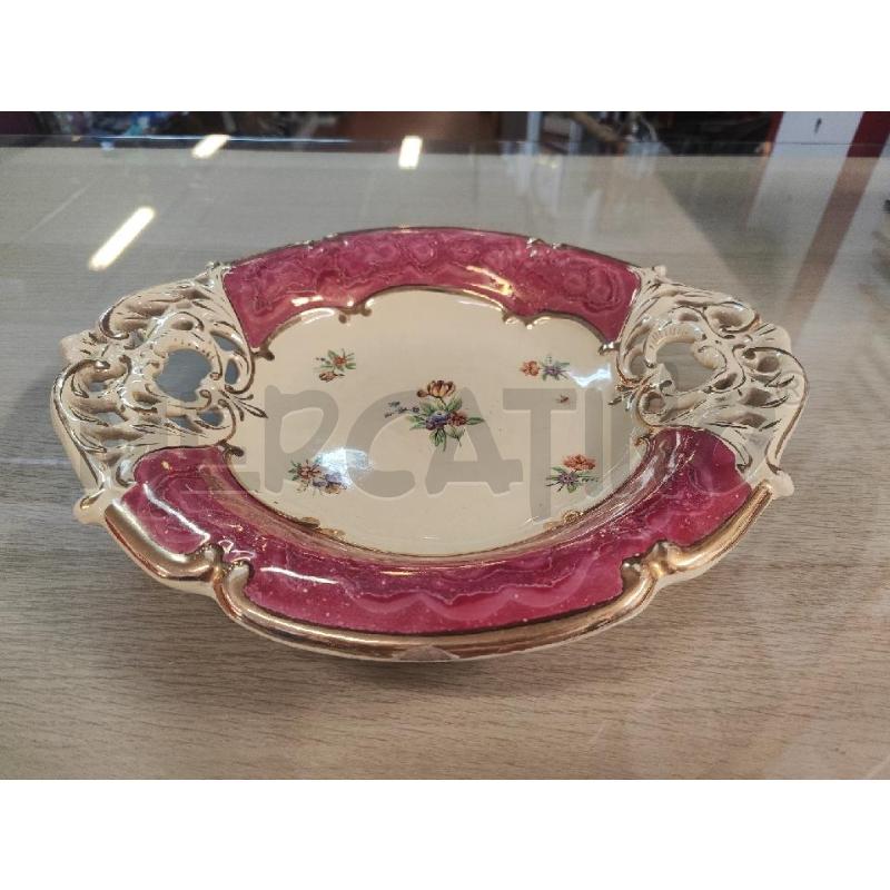 CIOTOLA CERAMICA SESTO FIORENTINO ROSA CREMA FIORI 2 MANICI FORATI | Mercatino dell'Usato Vinci - fraz. sovigliana 1