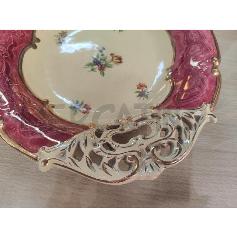 CIOTOLA CERAMICA SESTO FIORENTINO ROSA CREMA FIORI 2 MANICI FORATI | Mercatino dell'Usato Vinci - fraz. sovigliana 2