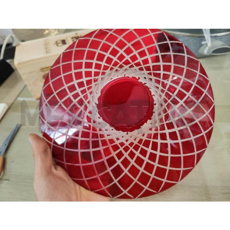 CIOTOLINA VETRO ROSSO MOLATO ROMBI | Mercatino dell'Usato Vinci - fraz. sovigliana 3