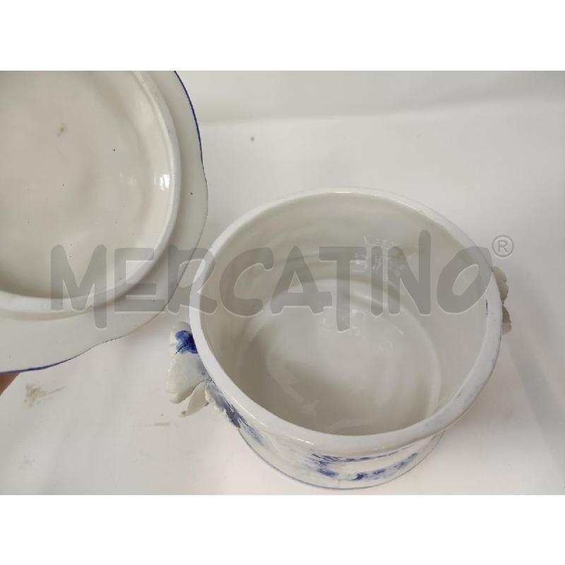 COFANETTO CERAMICA BASSANO DECORO BLU TAPPO FIORE | Mercatino dell'Usato Vinci - fraz. sovigliana 3