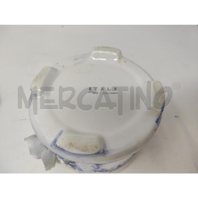 COFANETTO CERAMICA BASSANO DECORO BLU TAPPO FIORE | Mercatino dell'Usato Vinci - fraz. sovigliana 4