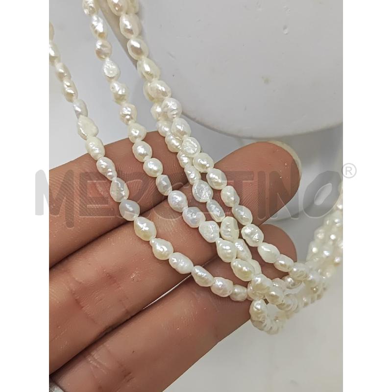 COLLANA 4 FILI PERLINE DI FIUME CHIUSURA FIORE | Mercatino dell'Usato Vinci - fraz. sovigliana 3