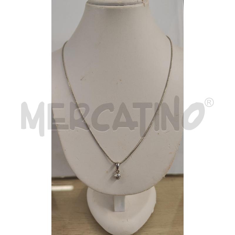 COLLANA ARGENTATA CIONDOLO PUNTO LUCE | Mercatino dell'Usato Vinci - fraz. sovigliana 1
