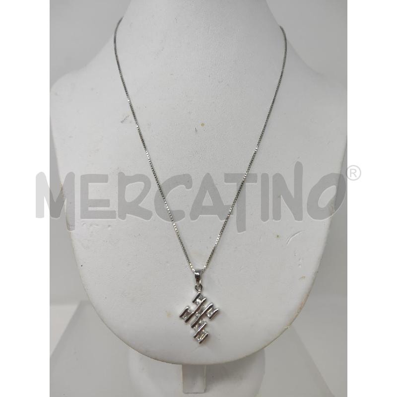 COLLANA ARGENTATA CIONDOLO STRASS  | Mercatino dell'Usato Vinci - fraz. sovigliana 1