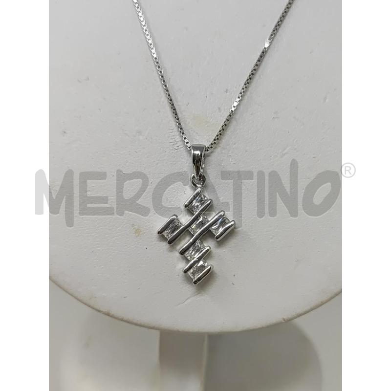 COLLANA ARGENTATA CIONDOLO STRASS  | Mercatino dell'Usato Vinci - fraz. sovigliana 2
