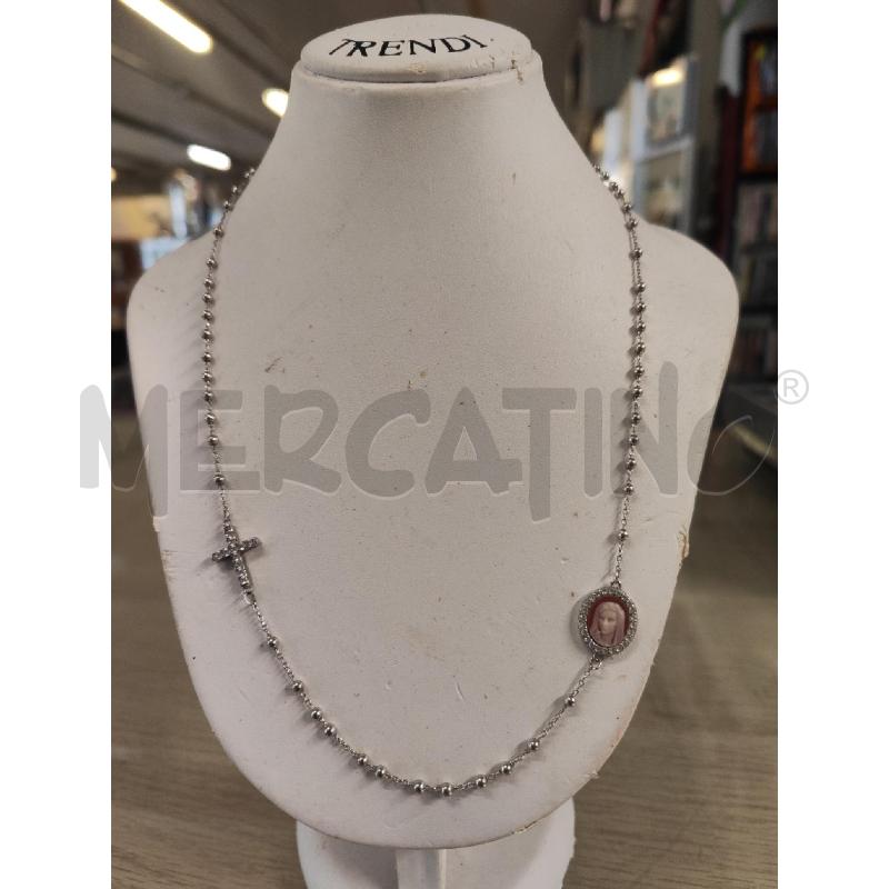 COLLANA ARGENTATA CON CAMEO E CROCE | Mercatino dell'Usato Vinci - fraz. sovigliana 1