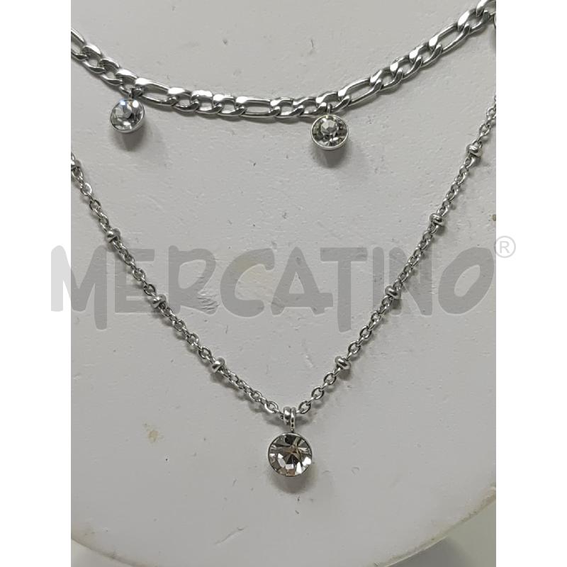 COLLANA BROSWAY 2 FILI E STRASS  | Mercatino dell'Usato Vinci - fraz. sovigliana 2