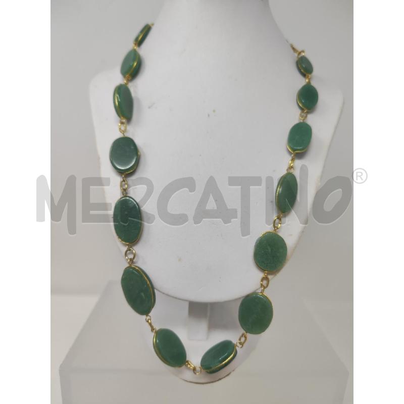 COLLANA CON PIETRINE OVALI VERDE + BRACCIALETTO | Mercatino dell'Usato Vinci - fraz. sovigliana 3